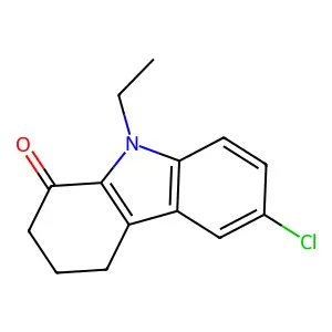 6-chloro-9-ethyl-2,3,4,9-tetrahydro-1H-carbazol-1-one structure