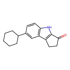 7-cyclohexyl-2,4-dihydro-1H-cyclopenta[b]indol-3-one structure