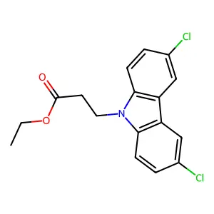 ethyl 3-(3,6-dichloro-9H-carbazol-9-yl)propanoate structure