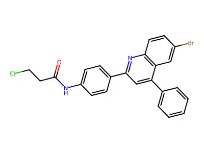 N-[4-(6-Bromo-4-phenyl-2-quinolinyl)phenyl]-3-chloropropanamide structure