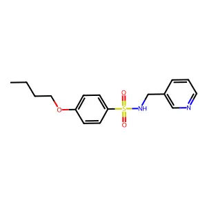 4-butoxy-N-(pyridin-3-ylmethyl)benzenesulfonamide structure