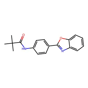 N-[4-(1,3-benzoxazol-2-yl)phenyl]-2,2-dimethylpropanamide structure