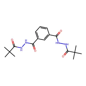 1-N',3-N'-bis(2,2-dimethylpropanoyl)benzene-1,3-dicarbohydrazide structure