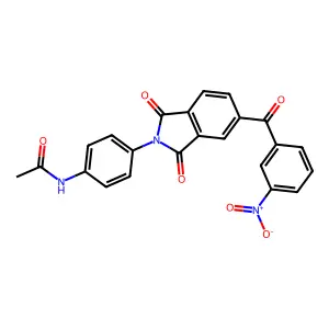 N-[4-[5-(3-nitrobenzoyl)-1,3-dioxoisoindol-2-yl]phenyl]acetamide structure