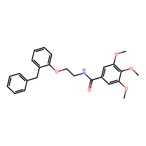N-[2-(2-benzylphenoxy)ethyl]-3,4,5-trimethoxybenzamide structure