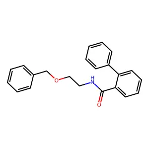 2-phenyl-N-(2-phenylmethoxyethyl)benzamide structure