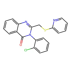 3-(2-Chlorophenyl)-2-(pyridin-2-ylsulfanylmethyl)quinazolin-4-one structure