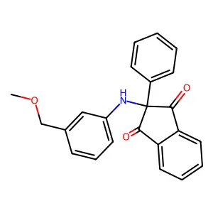 2-[3-(Methoxymethyl)anilino]-2-phenylindene-1,3-dione structure