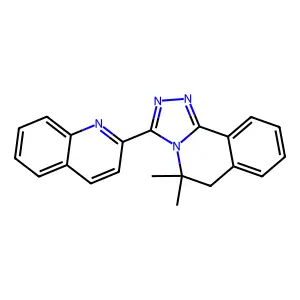 5,5-dimethyl-3-quinolin-2-yl-6H-[1,2,4]triazolo[3,4-a]isoquinoline structure