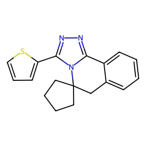 3-thiophen-2-ylspiro[6H-[1,2,4]triazolo[3,4-a]isoquinoline-5,1'-cyclopentane] structure
