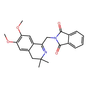 2-[(6,7-dimethoxy-3,3-dimethyl-4H-isoquinolin-1-yl)methyl]isoindole-1,3-dione structure
