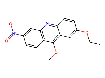 2-Ethoxy-9-methoxy-6-nitroacridine structure