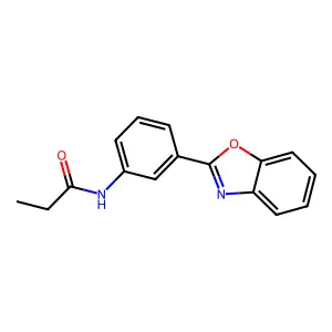N-[3-(1,3-benzoxazol-2-yl)phenyl]propanamide structure