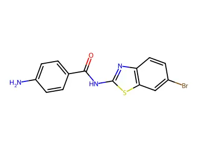 4-amino-N-(6-bromo-1,3-benzothiazol-2-yl)benzamide structure