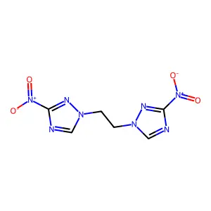 3-Nitro-1-[2-(3-nitro-1,2,4-triazol-1-yl)ethyl]-1,2,4-triazole structure