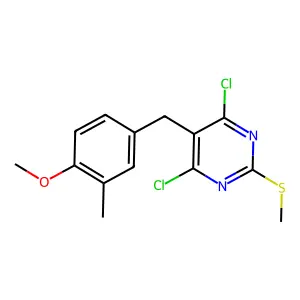 4,6-Dichloro-5-[(4-methoxy-3-methylphenyl)methyl]-2-methylsulfanylpyrimidine structure