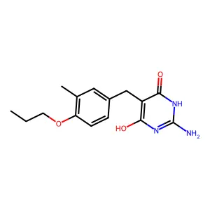 2-Amino-5-(3-methyl-4-propoxy-benzyl)-pyrimidine-4,6-diol structure