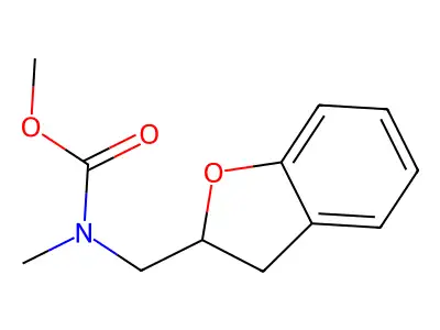 Methyl ((2,3-dihydrobenzofuran-2-yl)methyl)(methyl)carbamate structure
