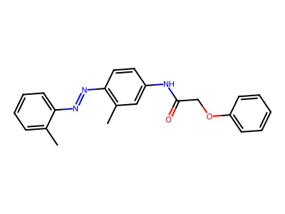 N-{3-methyl-4-[(2-methylphenyl)diazenyl]phenyl}-2-phenoxyacetamide structure