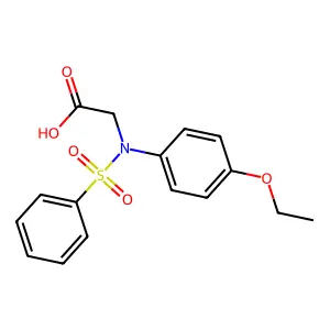 N-(4-ethoxyphenyl)-N-(phenylsulfonyl)glycine structure