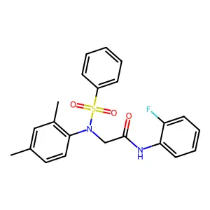2-[(2,4-Dimethylphenyl)(phenylsulfonyl)amino]-N-(2-fluorophenyl)acetamide structure