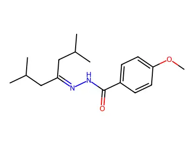 N'-(1-isobutyl-3-methylbutylidene)-4-methoxybenzohydrazide structure