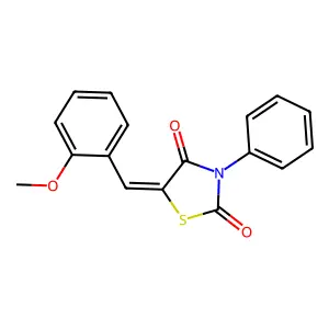5-[(2-Methoxyphenyl)methylene]-3-phenyl-1,3-thiazolidine-2,4-dione structure