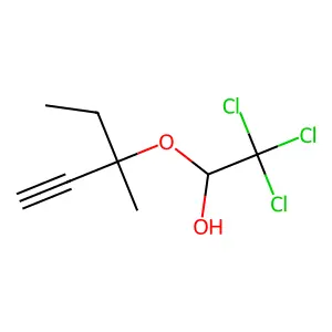 2,2,2-Trichloro-1-((3-methylpent-1-yn-3-yl)oxy)ethan-1-ol structure