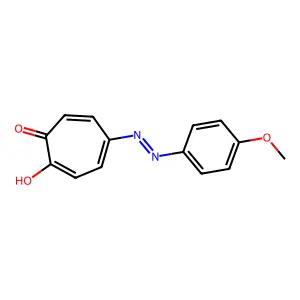 5-[(4-Methoxyphenyl)hydrazinylidene]cyclohepta-3,6-diene-1,2-dione structure