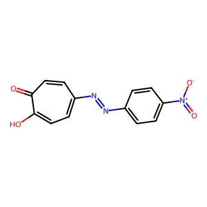 5-[(4-Nitrophenyl)hydrazinylidene]cyclohepta-3,6-diene-1,2-dione structure