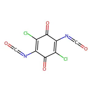 2,5-Dichloro-3,6-diisocyanatocyclohexa-2,5-diene-1,4-dione structure