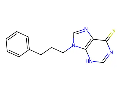 9-(3-Phenylpropyl)-3,9-dihydro-6H-purine-6-thione structure