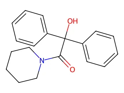 Piperidine, 1-(hydroxydiphenylacetyl)- structure