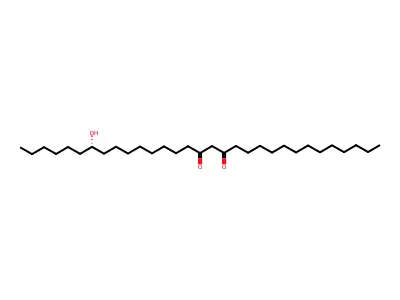 25-Hydroxyhentriacontane-14,16-dione structure
