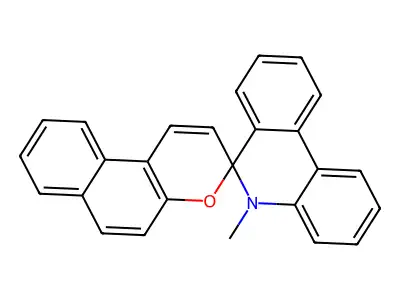 5'-methyl-5'H-spiro[benzo[f]chromene-3,6'-phenanthridine] structure
