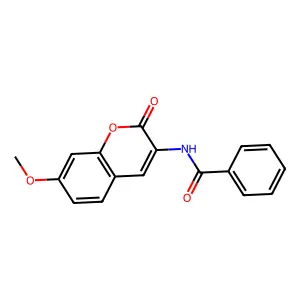 N-(7-methoxy-2-oxo-2H-chromen-3-yl)benzenecarboxamide structure