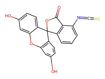 2-(6-Hydroxy-3-oxo-3H-xanthen-9-yl)-4-isothiocyanatobenzoic acid structure