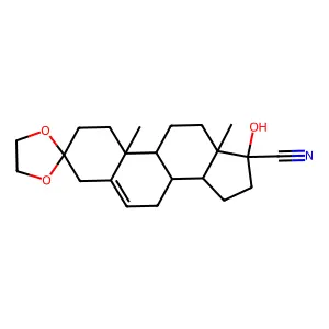 (17beta)-3,3-(Ethylenebis(oxy))-17-hydroxyandrost-5-ene-17-carbonitrile structure