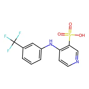 4-[3-(Trifluoromethyl)anilino]pyridin-1-ium-3-sulfonate structure