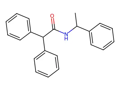 2,2-diphenyl-N-(1-phenylethyl)acetamide structure
