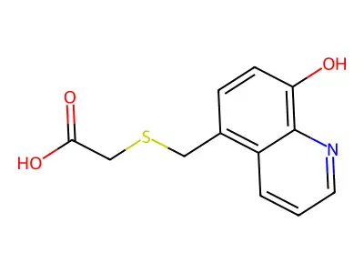 2-(((8-Hydroxyquinolin-5-yl)methyl)thio)acetic acid structure