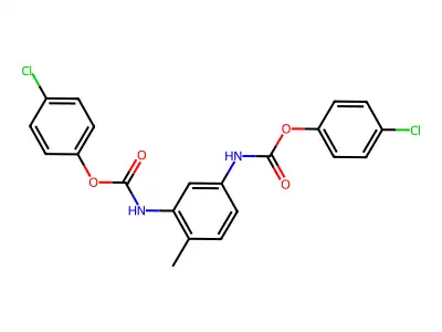 N,N'-Bis(4-chlorophenoxycarbonyl)-4-methyl-1,3-phenylenediamine structure