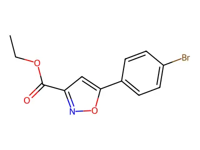 Ethyl 3-(4-bromophenyl)-1,2-oxazole-5-carboxylate structure