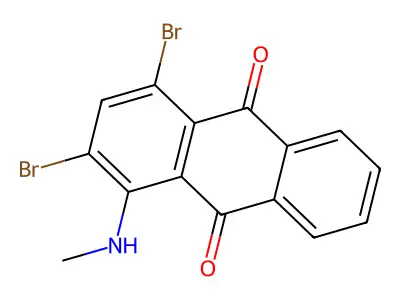 2,4-Dibromo-1-(methylamino)anthracene-9,10-dione structure