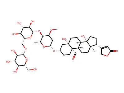 Strophanthidin 3-diglucosylcymarose structure