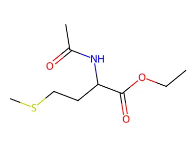 Ethyl N-acetylmethioninate structure