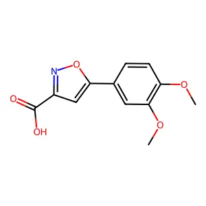 5-(3,4-Dimethoxyphenyl)-1,2-oxazole-3-carboxylic acid structure