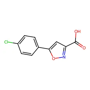 3-(4-Chlorophenyl)-5-isoxazolecarboxylic acid structure