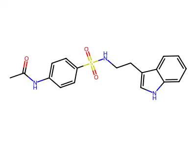 N-(4-{[2-(1H-indol-3-yl)ethyl]sulfamoyl}phenyl)acetamide structure