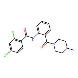 2,4-dichloro-N-[2-(4-methylpiperazine-1-carbonyl)phenyl]benzamide structure